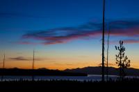 Yellowstone Lake during Sun rise